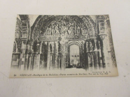 CP CARTE POSTALE YONNE VEZELAY BASILIQUE De La MADELEINE PORTES OUVERTES VUE NEF - Vezelay