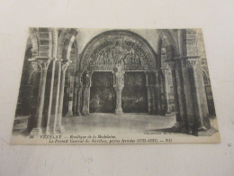 CP CARTE POSTALE YONNE VEZELAY BASILIQUE De La MADELEINE PORTAIL CENTRAL NARTHEX - Vezelay