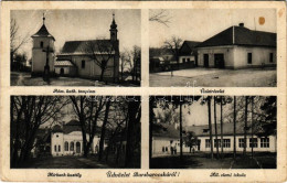 * T3/T4 1944 Barsbaracska, Bardonovo; Római Katolikus Templom, üzlet, Vendéglő, Mirbach-kastély, Állami Elemi Iskola, Ko - Unclassified