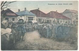 ** T3 Homonna, Homenau, Humenné; Fő Tér Az Orosz Invázió Után. Ambrosi M. Felvétele, Waller Mór Kiadása / Main Square Af - Unclassified