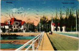 * T2/T3 1929 Pöstyén, Piestany; Vág Részlet A Híddal. Vasúti Levelezőlapárusítás 11. Sz. 1917. / Váh Riverside, Bridge ( - Unclassified