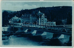 * T2/T3 Pöstyén, Piestany; Mostná Kolonáda S Hotelom Thermia Palace / Brückenkolonnade Mit Thermia Palace Hotel / Thermi - Unclassified