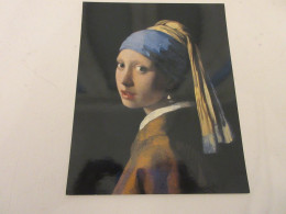 CP CARTE POSTALE TABLEAU Johannes VERMEER La JEUNE FILLE A LA PERLE - Peintures & Tableaux