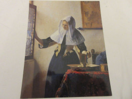 CP CARTE POSTALE TABLEAU Johannes VERMEER JEUNE FEMME Avec Une CRUCHE D'EAU - Paintings