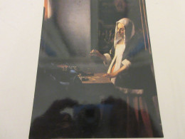 CP CARTE POSTALE TABLEAU Johannes VERMEER La FEMME A LA BALANCE - Paintings