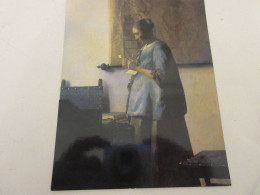 CP CARTE POSTALE TABLEAU Johannes VERMEER La FEMME En BLEU LISANT Une LETTRE - Malerei & Gemälde