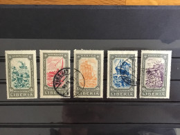 Liberia 1924 Registration Stamps Set Mainly Used SG R499-503 Yv 35-9 Sc F30-4 - Liberia