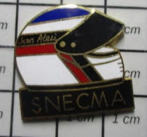 912c Pin's Pins / Rare Et De Belle Qualité !!! SPORTS / CASQUE PILOTE F1 JEAN ALESI Où ça ? SNECMA - Autorennen - F1