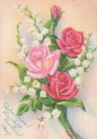 FLOWERS Vintage Postcard CPSM #PAR857.GB - Fiori