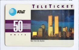 USA  AT&T TeleTicket 50 Units New York City Skyline Sample Phonecard - Verzamelingen