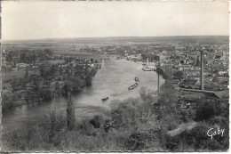 CPSM. 76 ELBEUF. VUE GENERALE ET LA SEINE. - Elbeuf