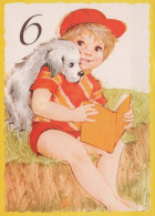 JOYEUX ANNIVERSAIRE 6 Ans GARÇON ENFANTS Vintage Postal CPSM #PBT808.FR - Anniversaire