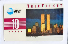 USA  AT&T TeleTicket 10 Units New York City Skyline Sample Phonecard - Verzamelingen