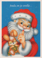 PÈRE NOËL Bonne Année Noël Vintage Carte Postale CPSM #PBL370.FR - Kerstman