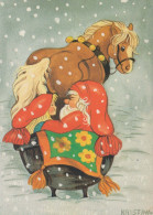 PÈRE NOËL Bonne Année Noël Vintage Carte Postale CPSM #PBL044.FR - Santa Claus