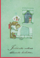 Bonne Année Noël ENFANTS Vintage Carte Postale CPSM #PAZ929.FR - Nouvel An