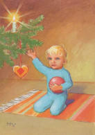 Buon Anno Natale BAMBINO Vintage Cartolina CPSM #PAW750.IT - Neujahr