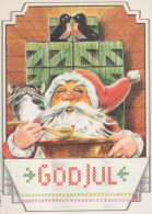 BABBO NATALE Buon Anno Natale Vintage Cartolina CPSM #PAU480.IT - Santa Claus