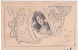 CPA ILLUSTREE  - M.M.  VIENNE  - FEMME  AVEC BOUCLES  D OREILLE - 1900 - Vienne