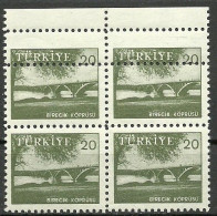 Turkey; 1959 Pictorial Postage Stamp 20 K. ERROR "Douuble Perf." - Neufs