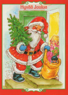 BABBO NATALE BAMBINO Natale Vintage Cartolina CPSM #PAK309.IT - Santa Claus