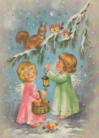 ANGELO Buon Anno Natale Vintage Cartolina CPSM #PAH953.IT - Angeles