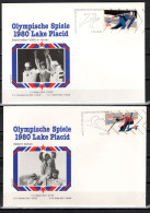 USA 1980 Olympic Games Lake Placid 8 Commemorative Covers Winners - Hiver 1980: Lake Placid