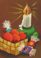 Happy New Year Christmas CANDLE Vintage Postcard CPSMPF #PKG164.GB - Neujahr