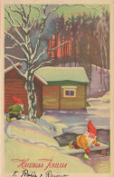 Happy New Year Christmas Vintage Postcard CPSMPF #PKD232.GB - Neujahr