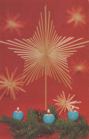 Happy New Year Christmas CANDLE Vintage Postcard CPSMPF #PKD050.GB - Neujahr