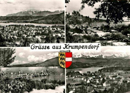 72717670 Krumpendorf Woerthersee Gesamtansicht Mit Alpenpanorama Badestrand Steg - Sonstige & Ohne Zuordnung