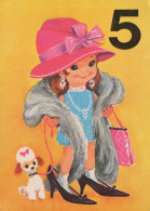 HAPPY BIRTHDAY 5 Year Old GIRL CHILDREN Vintage Postal CPSM #PBT928.GB - Geburtstag