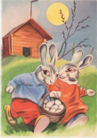 EASTER RABBIT Vintage Postcard CPSM #PBO357.GB - Easter