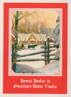 Happy New Year Christmas CHURCH Vintage Postcard CPSM #PBO100.GB - Nieuwjaar