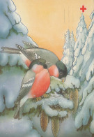 Happy New Year Christmas BIRD Vintage Postcard CPSM #PBM792.GB - Neujahr