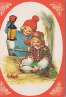 Happy New Year Christmas Children Vintage Postcard CPSM #PBM277.GB - Nouvel An