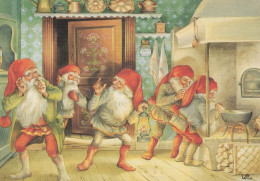 Happy New Year Christmas GNOME Vintage Postcard CPSM #PBA672.GB - Anno Nuovo