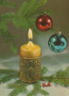 Happy New Year Christmas CANDLE Vintage Postcard CPSM #PBA235.GB - Anno Nuovo