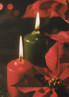 Happy New Year Christmas CANDLE Vintage Postcard CPSM #PAZ296.GB - Neujahr