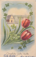 Buon Anno Natale FIORI Vintage Cartolina CPSMPF #PKD732.IT - Anno Nuovo