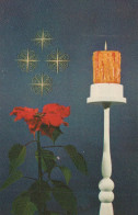 Buon Anno Natale CANDELA Vintage Cartolina CPSMPF #PKD176.IT - Anno Nuovo