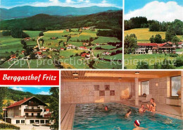 72717581 Drachselsried Berggasthof Fritz Asbach Fliegeraufnahme Schwimmbad Drach - Andere & Zonder Classificatie