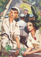 DIPINTO Belle Arti Religione Vintage Cartolina CPSM #PBQ192.IT - Paintings