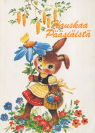 PASQUA CONIGLIO Vintage Cartolina CPSM #PBO361.IT - Pâques