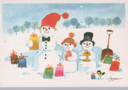 Buon Anno Natale PUPAZZO Vintage Cartolina CPSM #PBM544.IT - Neujahr