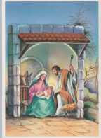 Vergine Maria Madonna Gesù Bambino Natale Religione Vintage Cartolina CPSM #PBB905.IT - Maagd Maria En Madonnas