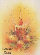 Buon Anno Natale CANDELA Vintage Cartolina CPSM #PBA300.IT - Anno Nuovo