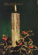 Buon Anno Natale CANDELA Vintage Cartolina CPSM #PBA179.IT - Anno Nuovo