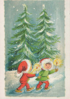 Buon Anno Natale BAMBINO Vintage Cartolina CPSM #PAY777.IT - Anno Nuovo