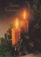 Buon Anno Natale CANDELA Vintage Cartolina CPSM #PAZ240.IT - Anno Nuovo